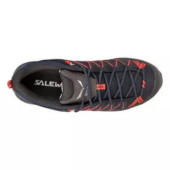 SALEWA dames MTN Trainer Lite approach- en wandelschoenen - Premium Navy/Fluo Coral - UK 6.5 (EU 40)