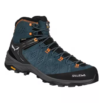 SALEWA schoenen Alp Trainer 2 Mid GTX Dark Denim Fluo Orange UK 9.5 (EU 44)