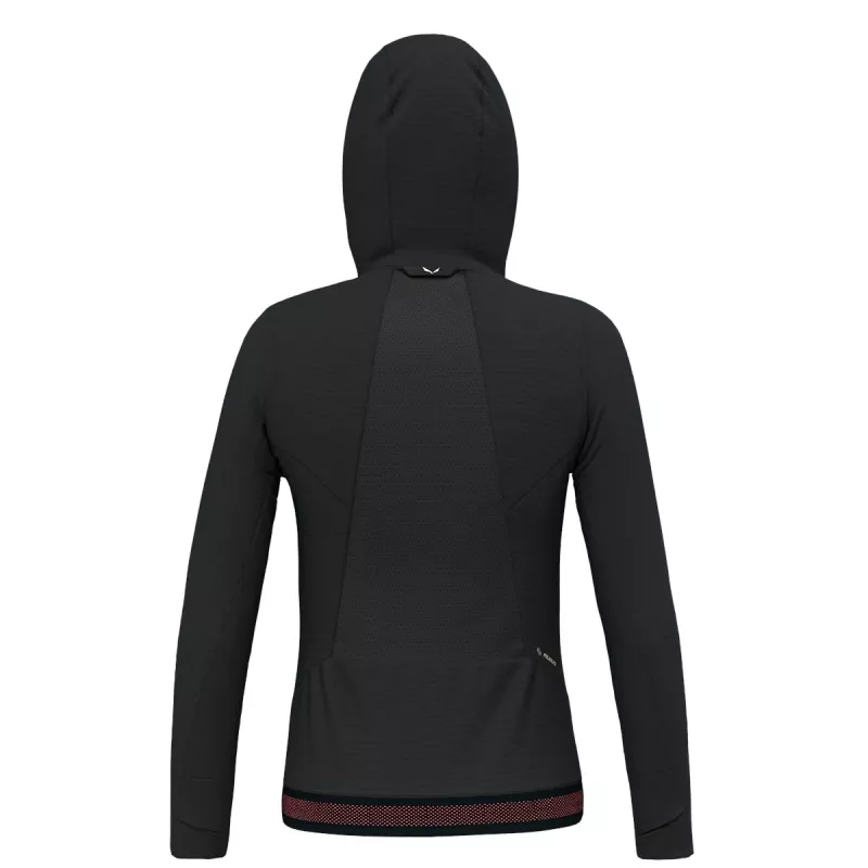 Salewa Pedroc PL Hooded Jacket Dames - Black Out, XS