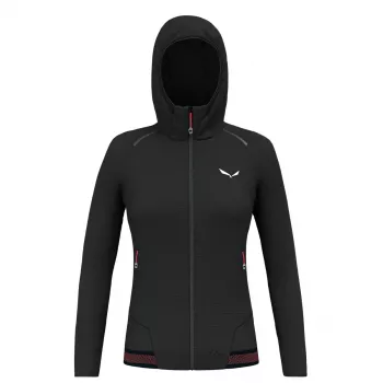 Salewa Pedroc PL Hooded Jacket Dames - Black Out, Maat S