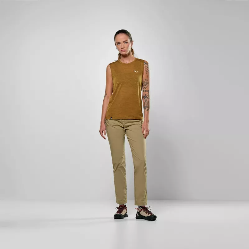 Salewa Eagle Minilogo Am Tanktop - Golden Brown - Maat M