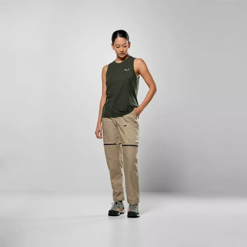 Dames Salewa Puez Dry Tanktop - M, Dark Olive