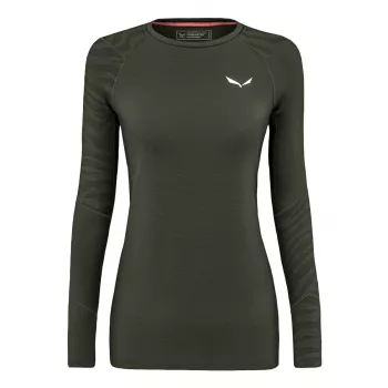 Dames thermoshirt Salewa Cristallo - Dark Olive