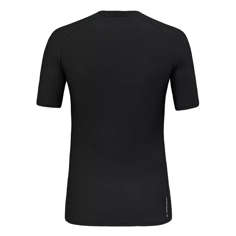 Salewa Cristallo Warm Merino Wool T-shirt - Black Out, maat S