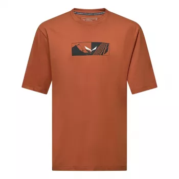 Salewa Eagle Hybrid Loose T-Shirt - Coffee Brown, maat L
