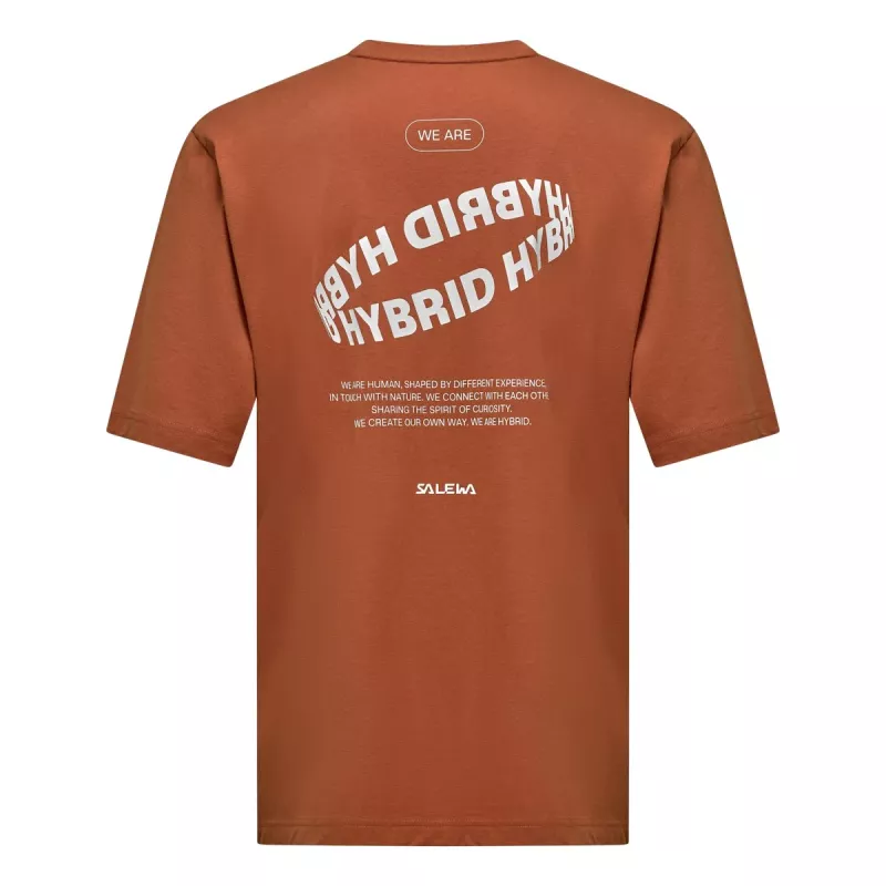 Salewa Eagle Hybrid Loose T-Shirt - Coffee Brown, maat L