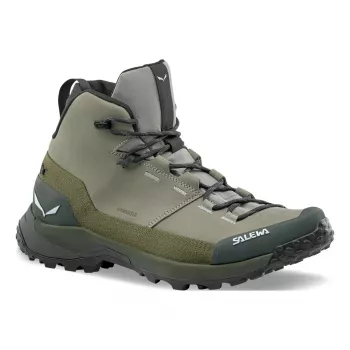 SALEWA schoenen Puez Leather Mid PTX - Shadow/Dark Olive - UK 10