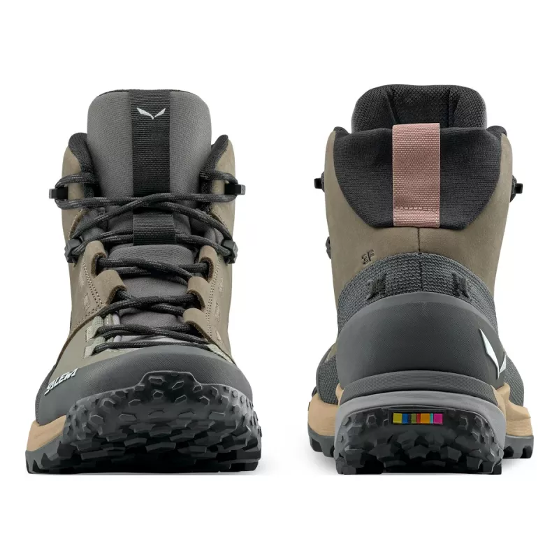 Salewa Puez Leather Mid PTX dameswandelschoenen - Bungee Cord/Onyx - UK 5 (EU 38)