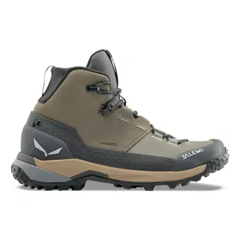 SALEWA Puez Leather Mid PTX dameswandelschoenen - Bungee Cord / Onyx