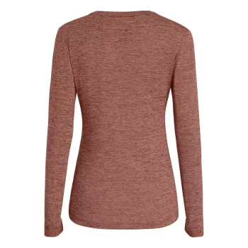 Salewa Puez Melange Dry L/S T-shirt longsleeve dames - Desert Pink Melange, maat M