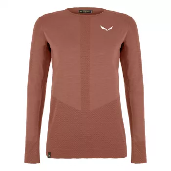 Salewa Zebru Medium Warm AMR L/S T-shirt dames thermoshirt - Etruskischrood, XS