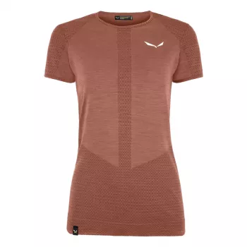 Salewa Zebru Medium Warm merino T-shirt - Etruscan Red, maat M