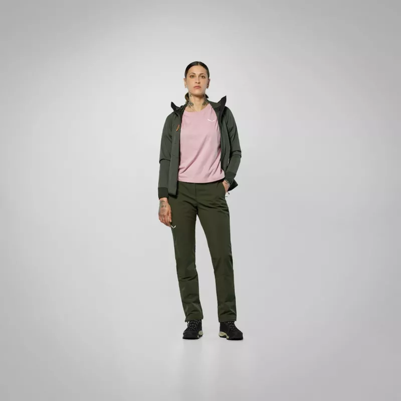 Salewa Puez Dolomia 2 broek dames softshellbroek - Dark Olive, maat S