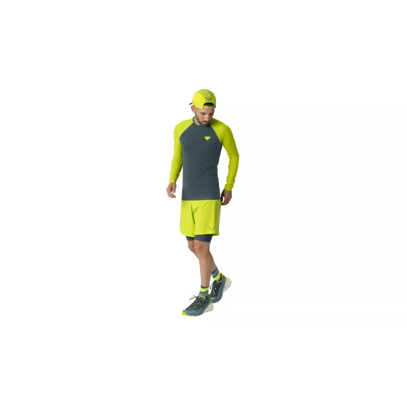 Salewa Dynafit Ultra S-Tech L/S tee - Ultra Yellow, maat S/M
