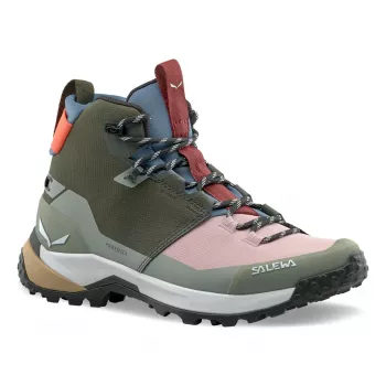 Salewa Puez 2 Mid PTX dameswandelschoenen - Dark Olive/Shadow - UK 6 (EU 39)