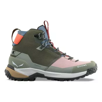 Salewa Puez 2 Mid PTX dameswandelschoenen - Dark Olive/Shadow - UK 6 (EU 39)