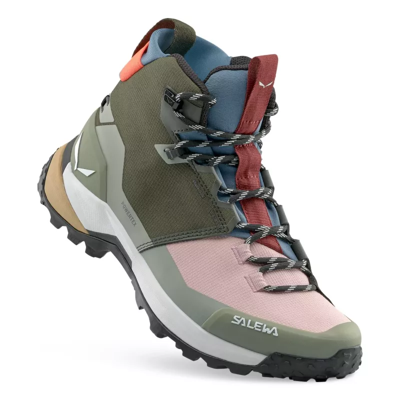 Salewa Puez 2 Mid PTX dameswandelschoenen - Dark Olive/Shadow - UK 6 (EU 39)