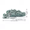WAGO 2005-7642 doorvoerklem, 4 mm², 32 A, 400 V, grijs, CAGE CLAMP