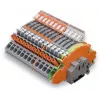 WAGO 2007-8874 rijgklem voor stroom-/spanningstransformatoren, 4 aansluitpunten, grijs, CAGE CLAMP