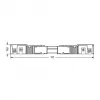 WAGO busconnector 770-203/035-000 met trekontlastingsbehuizing, zwart