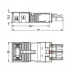 WAGO busconnector 770-203/035-000 met trekontlastingsbehuizing, zwart