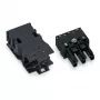 WAGO busconnector 770-203/035-000 met trekontlastingsbehuizing, zwart