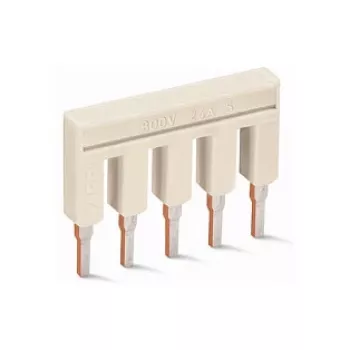 WAGO 2002-405 push-in doorverbinder, 5-weg, geïsoleerd, lichtgrijs