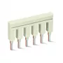 WAGO 2002-406 push-in doorverbinder, 6-weg, geïsoleerd, lichtgrijs