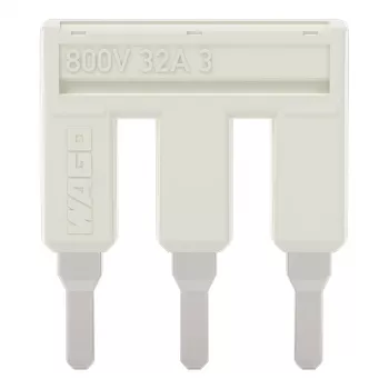 WAGO 2004-403 doorverbinder, 3-weg, geïsoleerd, 32 A, lichtgrijs