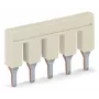 WAGO 2006-405 push-in doorverbinder, 5-weg, geïsoleerd, lichtgrijs