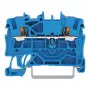 WAGO 2202-1204 2-leiders doorgangsklem met drukknop, 2,5 mm, blauw