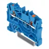 WAGO 2202-1204 2-leiders doorgangsklem met drukknop, 2,5 mm, blauw