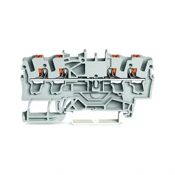 WAGO doorvoerklem 4-aderig Push-in 2,5 mm² grijs