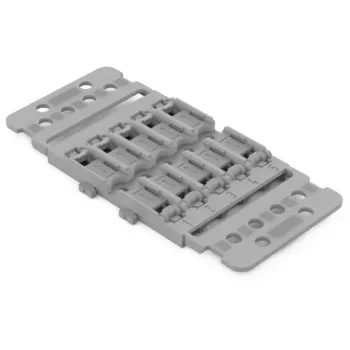 WAGO 221-2505 montagedrager met trekontlasting, 5-voudig, grijs