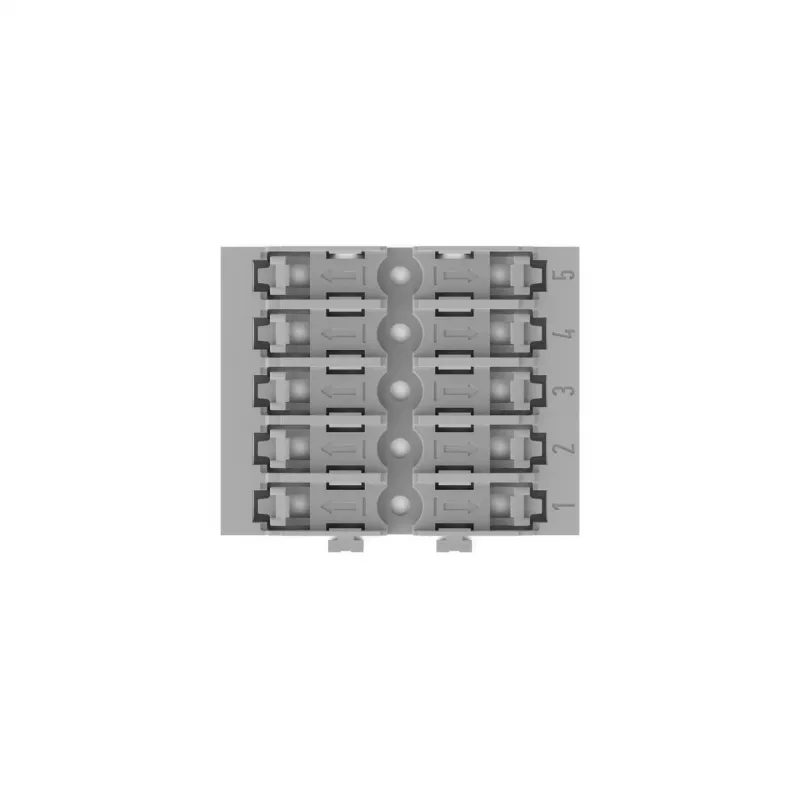 WAGO 221-2525 montageadapter voor verbindingsklemmen van de serie 221, 5-pack, grijs