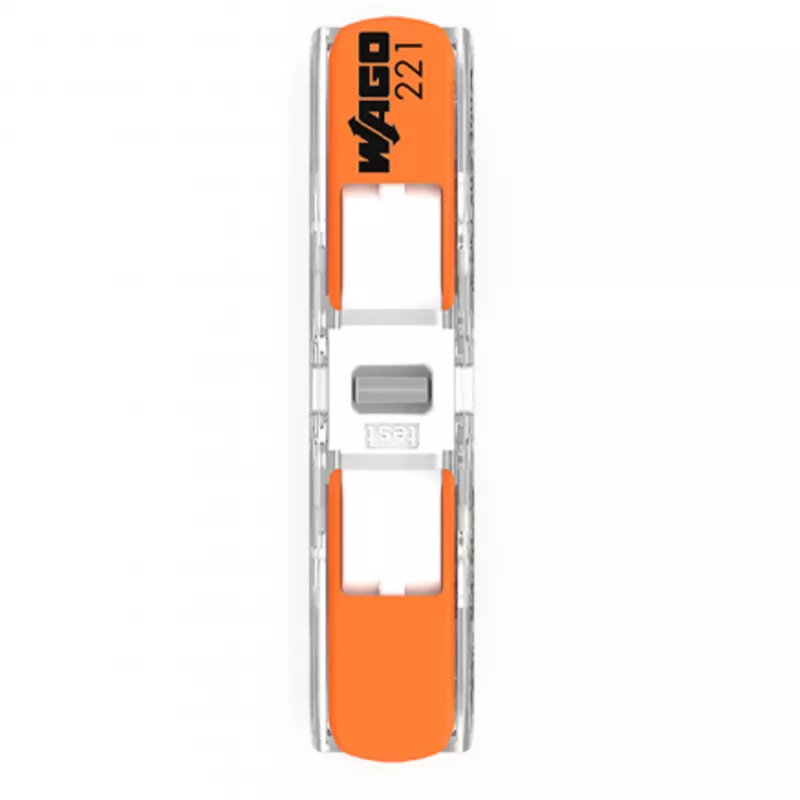 WAGO 221-2401 inline-splitsverbinder, 2-geleider, 0,2-4 mm², 600 stuks, transparant/oranje