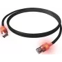 EasyLan DualBoot LED patchkabel RJ45 S/FTP Cat.6A (Class EA) met SaCon stekker LSOH zwart 7,5 M