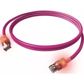 EasyLan saCon DualBoot LED patchkabel S/FTP violet 5,0 m Cat.6a