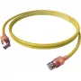 EasyLan DualBoot LED-patchkabel RJ45 S/FTP Cat.6A (Class EA) met saCon-stekker - LSOH - geel