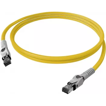 EasyLan VarioBoot patchkabel Cat.6A S/FTP geel 1,0 m
