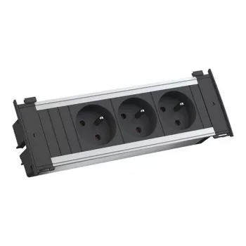 Bachmann Kapsa S 3xUTE verlengsnoer 2,0m CEE7/7 zwart