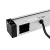 Bachmann DESK Rail stekkerdoos met 2 Schuko-stopcontacten en 2 USB-laadaansluitingen, 2m kabel, zilver/zwart