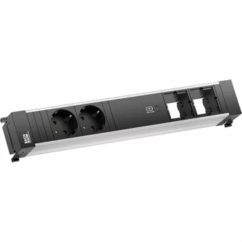 Bachmann POWER FRAME 2x Schuko stopcontacten 1x USB-C oplader 2x CM slots 0,2m GST18
