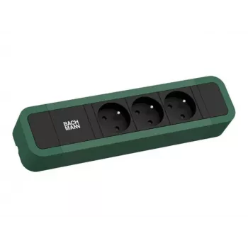 Bachmann PRIMO 2 3xUTE 2,0m 350.224 CEE 7/7 RAL 6028 dennengroen contactdoos