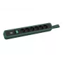 Bachmann PRIMO 2 6x contactdoos type E met schakelaar en ophangoog 2,0 m CEE 7/7 stekker dennengroen (RAL 6028)