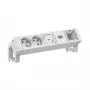 Bachmann DESK2 wit 2x UTE 1x schakelaar 1x CM 0,2m RAL9010