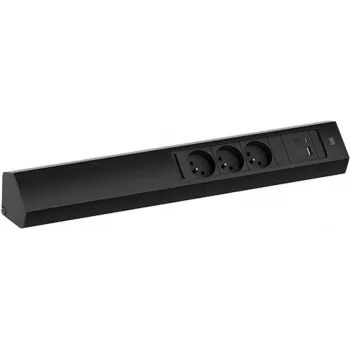 Bachmann CASIA 2 3x Schuko stopcontact met 1x USB-A en 1x USB-C opladen 22W zwart