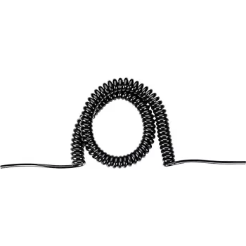 BACHMANN spiraalkabel H05VV-F 3G1,5mm² 1,5m-6m zwart 0,2m rechte uiteinden