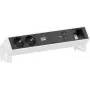 Bachmann DESK2 2x CEE 7/3 1x USB-C 100W 1x Custom Module 1m RAL 9010 zuiver wit bureau stroom- en datamodule
