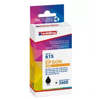 EDDING EDD-615 Zwarte printercartridge compatibel met EPSON 35XL T3591XL